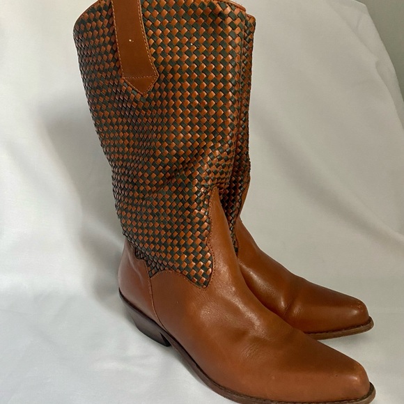 Women's Dingo Cowboy Boots Brown size 7.5 Leather Western Cowgirl - Picture 2 of 14